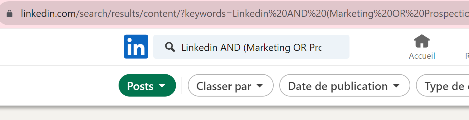 LinkedIn search bar
