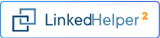 Logo de « LinkedHelper 2 » présentant des formes carrées qui se chevauchent à gauche du texte.