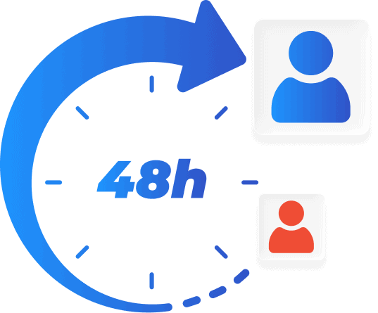 Une horloge bleue avec 